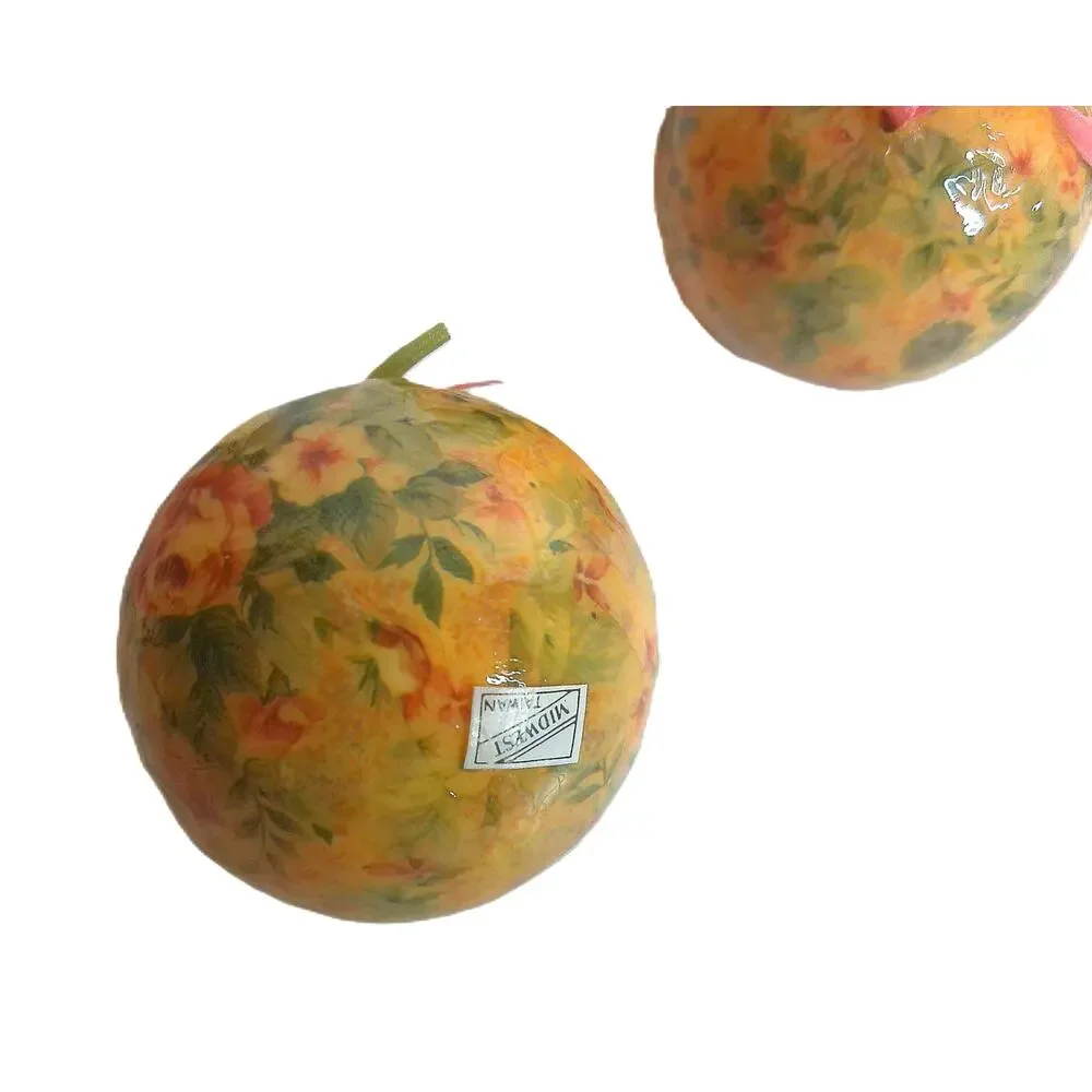 Vintage Victorian Roses Floral Christmas Decoupage Ornaments Set of 4